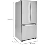 Miniatura de Refrigerador Whirlpool French Door 3 puertas 20 pies cúbicos Gris modelo MWRF-140SWEM/HM