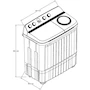 Miniatura de Lavadora Semiautomática de Dos Tinas Acros Capacidad 15 kg MaxSpin Dry Blanca Modelo ALD-1545JE Carga Superior