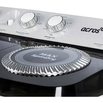 Imagen 4 de Lavadora Semiautomática de Dos Tinas Acros Capacidad 15 kg MaxSpin Dry Blanca Modelo ALD-1545JE Carga Superior