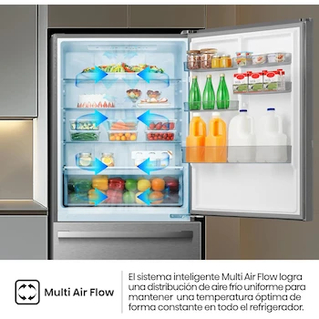 Imagen 2 de Hisense RB18N6CDX1 Refrigerador Bottom Mount 18 pies cúbicos Total No Frost Control Electrónico Super Freeze 79x68x176 cm Gris