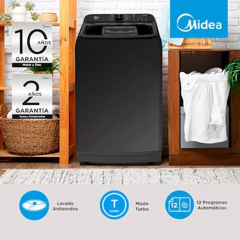 Imagen 5 de Midea MA512W16/T Lavadora Automática Carga Superior, 16 kg, Titanium