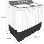 Miniatura de Lavadora Semi Automática Dace 2 Tinas, Capacidad 28 Kg Lavado / 13 Kg Centrifugado, Color Blanco, Modelo LS28131PCBN