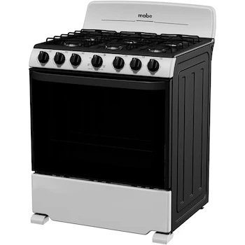 Imagen 2 de Mabe - Estufa de Piso a Gas 76 cm, 6 Quemadores, Color Plata Mercury, Modelo EM7622BAPS2, Capacidad de Horno 126.6 L