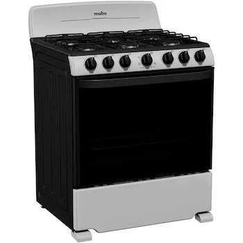 Imagen 3 de Mabe - Estufa de Piso a Gas 76 cm, 6 Quemadores, Color Plata Mercury, Modelo EM7622BAPS2, Capacidad de Horno 126.6 L