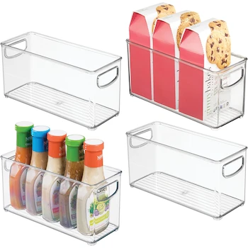Imagen de referencia para iDesign Linus Cubeta de Almacenamiento Apilable Transparente para Despensa y Cocina, Juego de 4, Fabricado en Estados Unidos