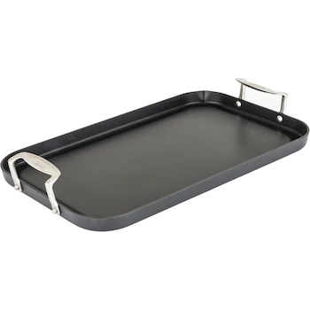 Imagen alusiva al producto Viking Culinary Plancha de Doble Quemador Gris, Modelo 40051-1218, 18 x 11 Pulgadas
