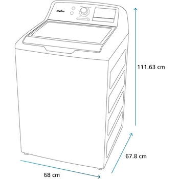 Imagen 2 de Mabe - Lavadora Automática Aqua Saver Green 22 kg Diamond Gray - LMH72211WDAB0