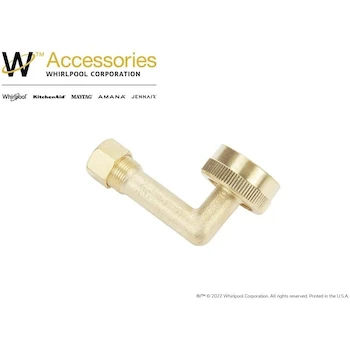 Imagen 3 de Whirlpool W10685193 Elbow Hose Fitting 3/4" x 3/8" Brass para Lavavajillas