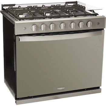 Imagen 1 de Estufa de Gas Whirlpool Empotrable 30" con 6 Quemadores Gris modelo WER-3000D