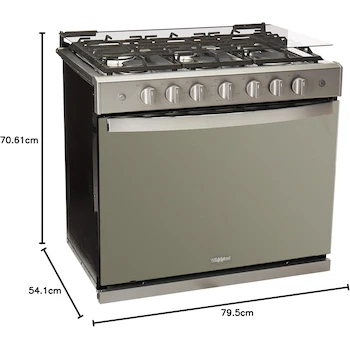 Imagen 2 de Estufa de Gas Whirlpool Empotrable 30" con 6 Quemadores Gris modelo WER-3000D