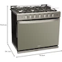 Miniatura de Estufa de Gas Whirlpool Empotrable 30" con 6 Quemadores Gris modelo WER-3000D