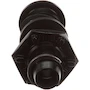 Miniatura de Cambro 64003 Kit de Boquilla Estándar de Nylon Negro con Anillo C, Arandela Plana, Arandela de Fibra y Tuerca Hexagonal para Camtainer, Ultra Camtainer y CamServer