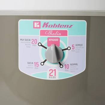 Imagen 2 de Lavadora Redonda de Polea Koblenz LRKF-21P Thalia 21 Kg Gris