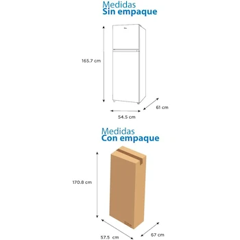Imagen 2 de Refrigerador Automático Midea Top Mount Smart Sensor Lake Silver 10 Pies Cúbicos con Dispensador de Agua MDRT385MTM50W