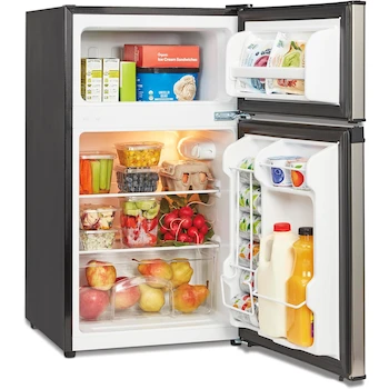 Imagen 1 de Cuisinart Mini Refrigerador CCF-31ES Frigobar Compacto Silver Refrigerador Pequeño con Congelador de Acero Inoxidable 86 Litros