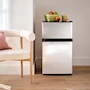 Miniatura de Cuisinart Mini Refrigerador CCF-31ES Frigobar Compacto Silver Refrigerador Pequeño con Congelador de Acero Inoxidable 86 Litros