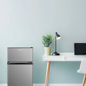 Imagen 5 de Cuisinart Mini Refrigerador CCF-31ES Frigobar Compacto Silver Refrigerador Pequeño con Congelador de Acero Inoxidable 86 Litros
