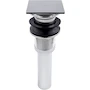 Miniatura de Urrea 3821 Contra Cuadrada para Lavabo con Rebosadero, Tapón Cuadrado, Sistema Click, Acabado Cromo