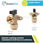 Miniatura de SharkBite 25560LF Válvula de Ángulo para Lavadora, Push-to-Connect 1/2" x 3/4" MHT, Latón sin Plomo, Corte en Cuarto de Vuelta