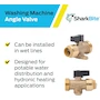 Miniatura de SharkBite 25560LF Válvula de Ángulo para Lavadora, Push-to-Connect 1/2" x 3/4" MHT, Latón sin Plomo, Corte en Cuarto de Vuelta
