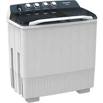 Imagen 3 de Hisense WSA2001P - Lavadora Semiautomática de 2 Tinas, 20 kg de Lavado y 8 kg de Centrifugado, Color Blanco