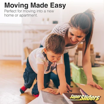 Imagen 2 de Super Sliders 4703595N - Almohadilla deslizante de 3 pulgadas para mover electrodomésticos pesados, diseño cóncavo, base fieltro, color beige