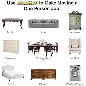 Imagen 3 de Super Sliders 4703595N - Almohadilla deslizante de 3 pulgadas para mover electrodomésticos pesados, diseño cóncavo, base fieltro, color beige