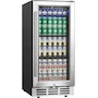 Miniatura de EUHOMY BRU-03 Refrigerador de Bebidas de 15 Pulgadas Bajo Mostrador para 127 Latas, Integrado o Independiente, Color Plateado