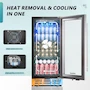 Miniatura de EUHOMY BRU-03 Refrigerador de Bebidas de 15 Pulgadas Bajo Mostrador para 127 Latas, Integrado o Independiente, Color Plateado