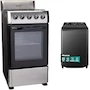 Miniatura de Acros Estufa de Gas 4 Quemadores NAW-1001S Gris + Hisense Lavadora Carga Superior Automática WT5i2223DB 22kg Inox