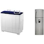 Miniatura de Hisense WSA1604P Lavadora Doble Tina Semiautomática 16kg Blanco/Azul + Mabe RMA300FJMRM0 Refrigerador Automático 300L Inox Mate