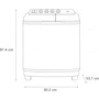 Miniatura de Midea Lavadora Doble Tina 17 kg Blanca Twin Force MT100W170/W-MX
