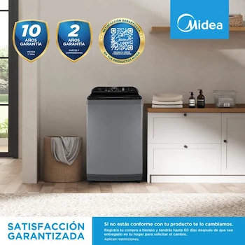 Imagen 3 de Midea Lavadora de Carga Superior 18 Kg Vortex Wash Gris Modelo MA500W180/G