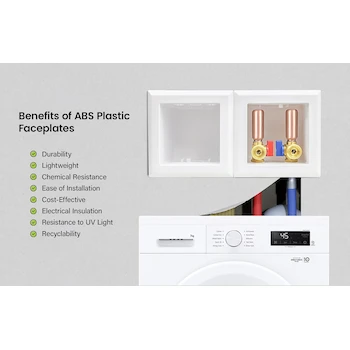 Imagen 5 de Highcraft Caja de Salida Universal de Doble Enclavamiento para Máquina de Hielo, Válvula de Gas, Válvula de Admisión de Aire y Lavadora, Conexión Sudor/MIP de 1/2 Pulgada, Color Blanco