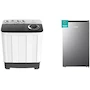Miniatura de Hisense WSA1102PCN Lavadora Semiautomática 11 Kg Eficiente + Hisense RR33D6AGX1 Frigobar 3.3 pies cúbicos Silver Compacto