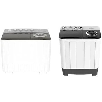 Imagen de referencia para Pack 2 Lavadoras Semiautomáticas 2 Tinas: Acros ALD1945JE 19kg + Hisense WSA1102PCN 11kg, Carga Superior, Blancas Eficientes