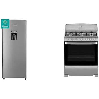 Imagen alusiva al producto Combo Hisense RR63D6WGX Refrigerador 63 pies (6.3 ft³) Plateado + Mabe EM7620BAIS2 Estufa 76 cm Plata Mercury