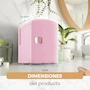 Miniatura de Hukën Mini Refrigerador FRESHLUX 4L Rosa Portátil Compacto