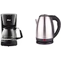 Miniatura de Cafetera Oster® de 5 tazas con filtro permanente BVSTDC05 + Taurus Hervidor de Agua Caronte 2 Lt 1000 W Chico Plata