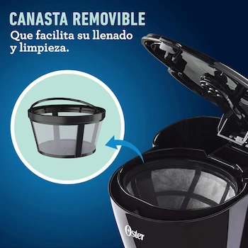 Imagen 4 de Cafetera Oster® de 5 tazas con filtro permanente BVSTDC05 + Taurus Hervidor de Agua Caronte 2 Lt 1000 W Chico Plata