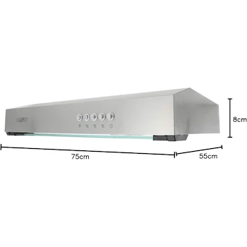 Imagen 2 de Campana de Pared Ultra Slim en Acero Inoxidable 60 cm