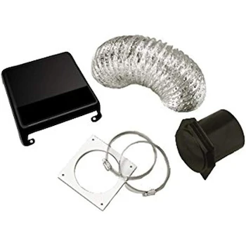 Imagen de referencia para Westland VID403AB Kit de Ventilación Negro Deluxe para Secadora RV Splendide, Cubierta Negra Mejorada con Conducto Metálico Flexible
