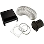 Miniatura de Westland VID403AB Kit de Ventilación Negro Deluxe para Secadora RV Splendide, Cubierta Negra Mejorada con Conducto Metálico Flexible