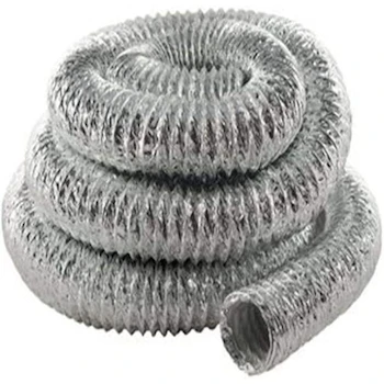 Imagen 2 de AP Products 013-665 Conducto de Aire Flexible Metalizado Plateado de 2 Pulgadas de Diámetro x 25 Pies de Longitud