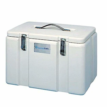 Imagen de referencia para ThermoSafe 390 Gray Polyethylene Dry Ice Storage Insulated Field Carrier, 1 cu ft Capacity, Internal Dimensions 16-5/8" L x 10-1/4" W x 10-3/4" H