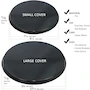 Miniatura de Reston Lloyd Electric Stove Burner Covers, Set of 4, Black Granite, 2 de 8" y 2 de 10", Cubiertas Redondas de Peltre para Estufas Eléctricas