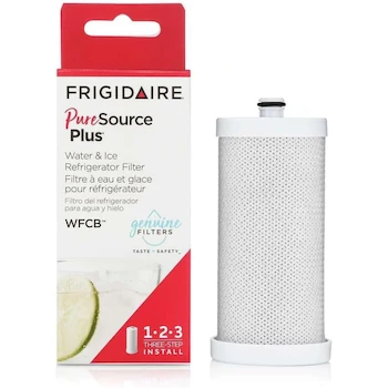 Imagen de referencia para Frigidaire PureSource Plus White Water and Ice Refrigerator Filter, Model WFCB, 200 Gallons Capacity, 4.5" x 2.2" x 2.2" Size
