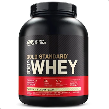 Imagen de referencia para Optimum Nutrition Gold Standard 100% Whey Proteína en Polvo Vainilla 5 lb 2.27 kg