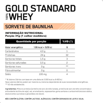 Imagen 2 de Optimum Nutrition Gold Standard 100% Whey Proteína en Polvo Vainilla 5 lb 2.27 kg