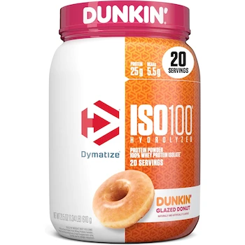 Imagen de referencia para Dymatize ISO100 Dunkin Glazed Donut Whey Protein Isolate 20 Servings